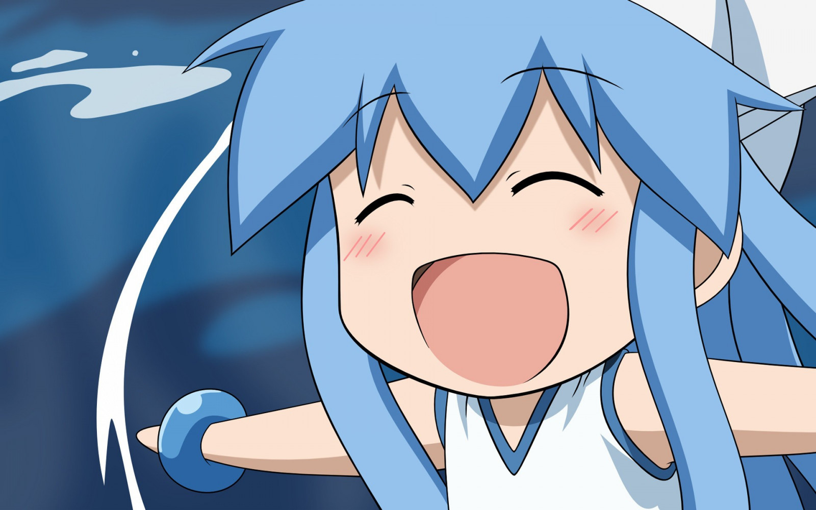 ilustrace, anime, chibi, kreslená pohádka, Shinryaku Ika Musume, Ika Musume, Japonské umění, mangaka