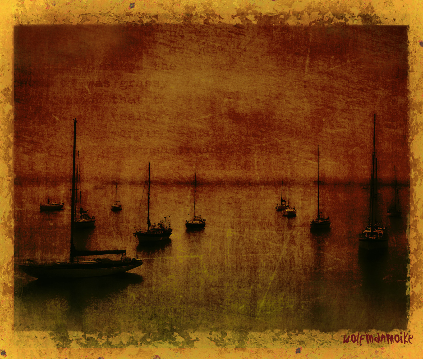 maleri, hav, Bugt, vand, afspejling, himmel, væg, træ, berolige, aften, grunge, struktur, Dublin, både, havn, PhotoArt, dunlaoire, stadig liv fotografering, stock photography, visual arts