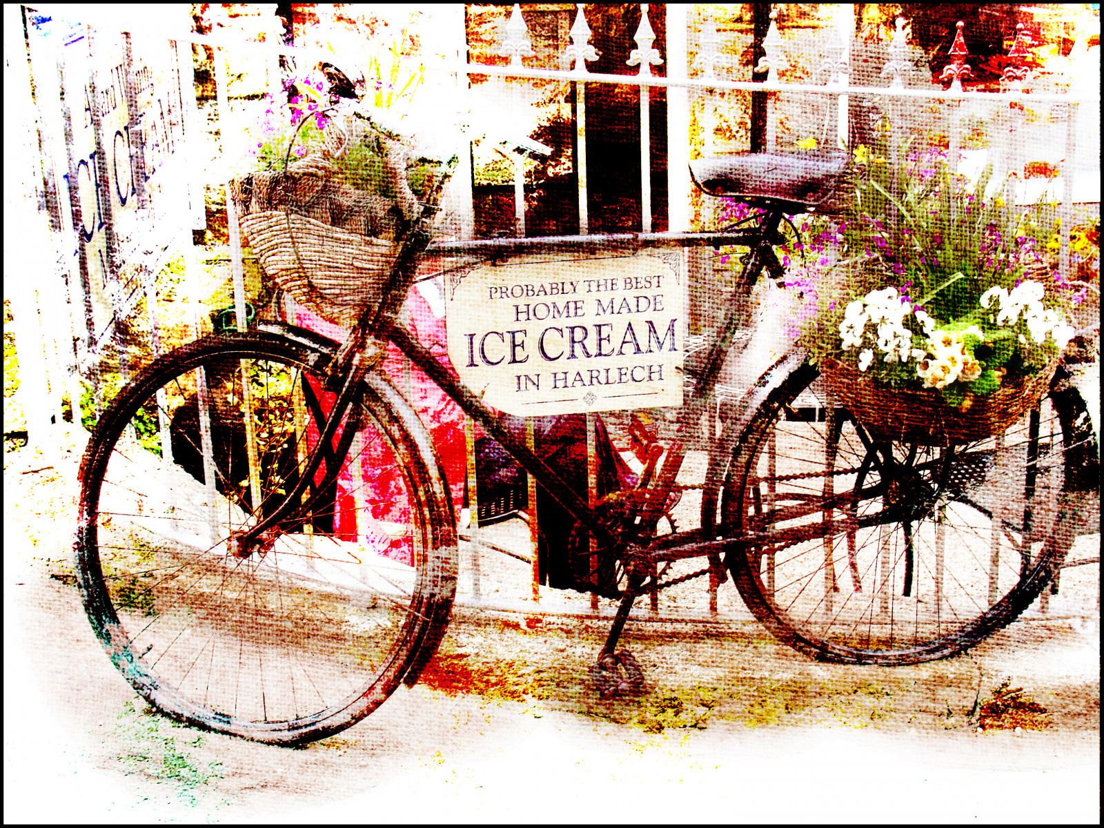 Spojené království, Wales, zajímavý, antický, Neděle, zmrzlina, neobvyklý, Artyfarty, Harlech, texturou, posuvníky, HSS