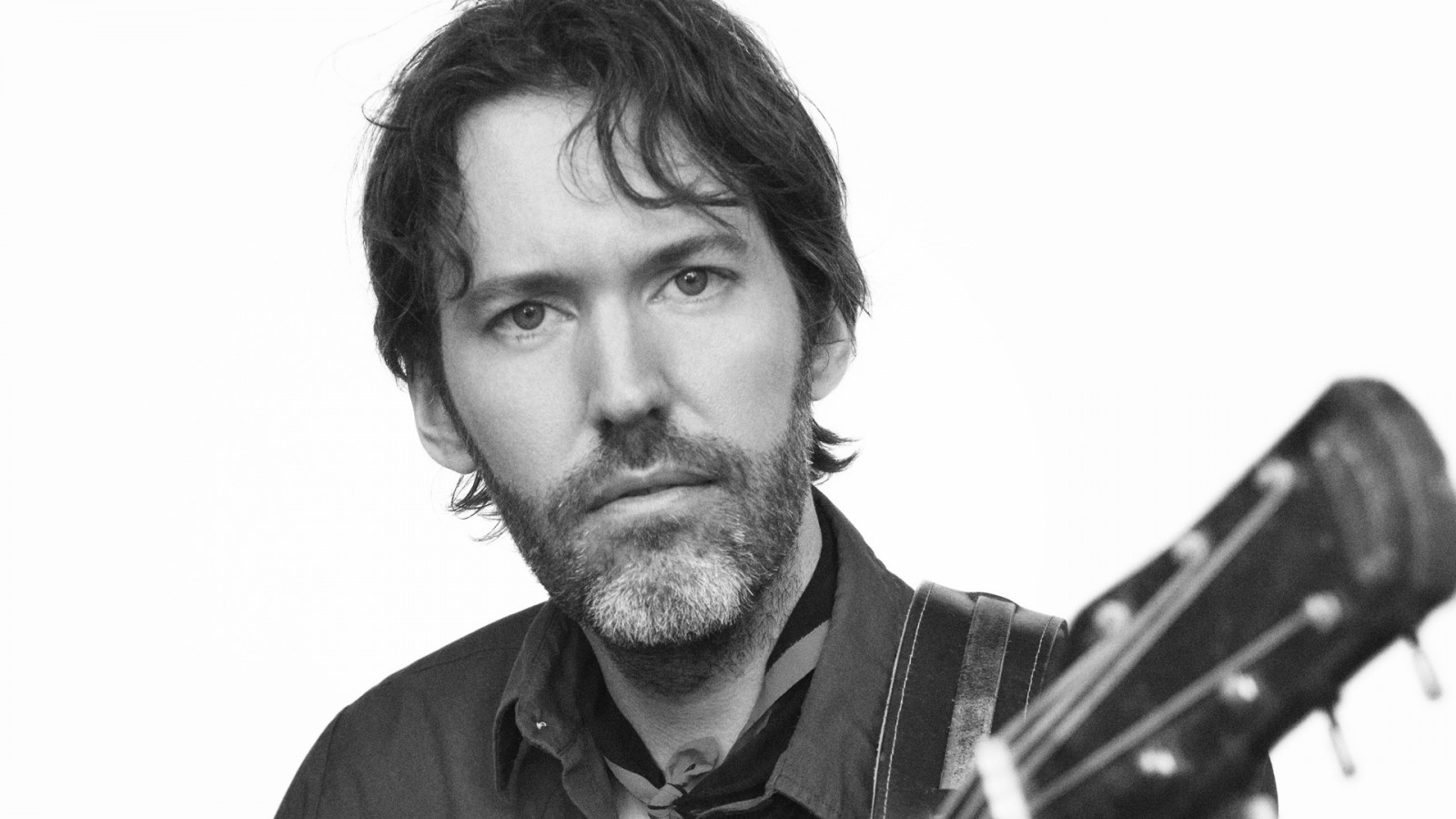 dave rawlings, tvář, štětina, kytara, dívej se