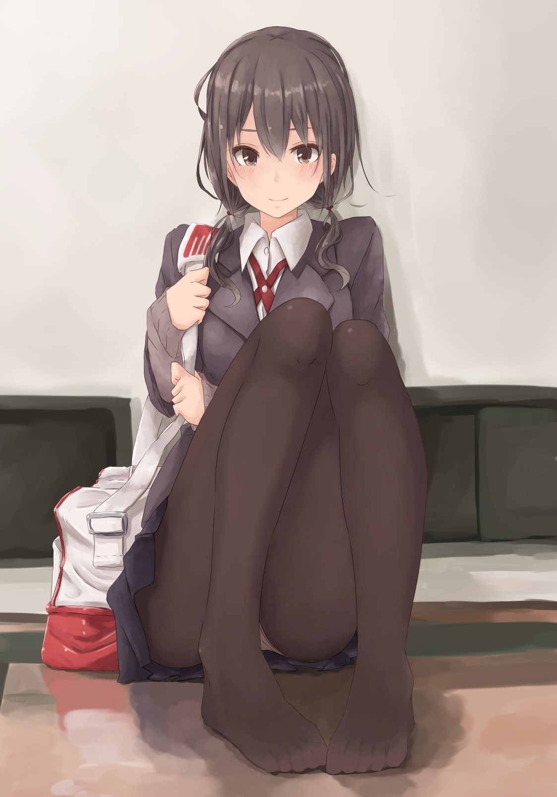 wallpaper-long-hair-anime-girls-sitting-black-hair-feet-clothing