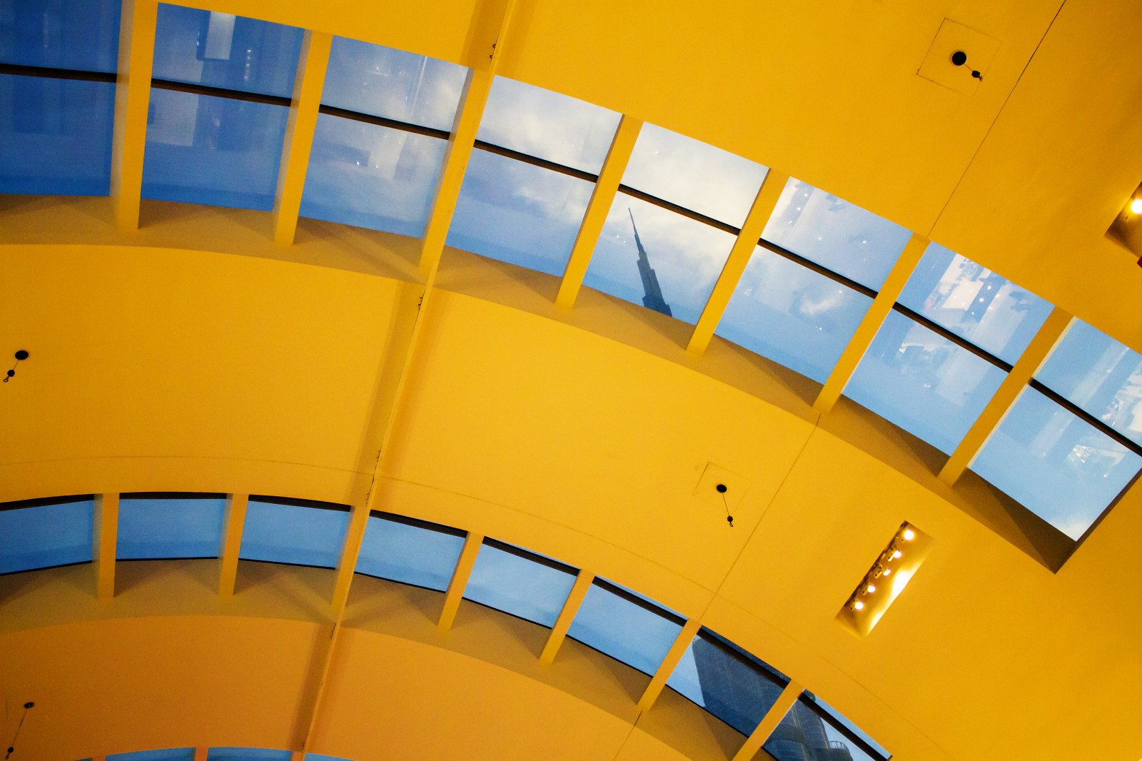 nebe, abstraktní, žlutý, Kánon, fotografování, dubaj, křivky, uae, strop, DXB, archotecture, dubaimall, D1100, Burdž Chalífa, blinkagain, canon1100d, rebelt3