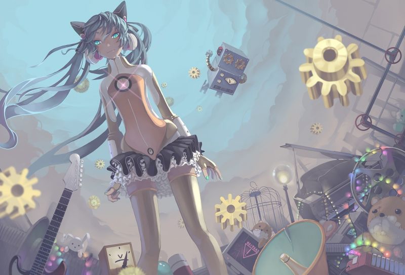 illustration,anime,Vocaloid,Hatsune Miku,screenshot,mangaka