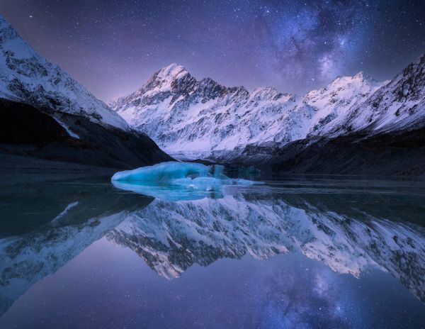 landscape, nature, photography, mountains, night, sky