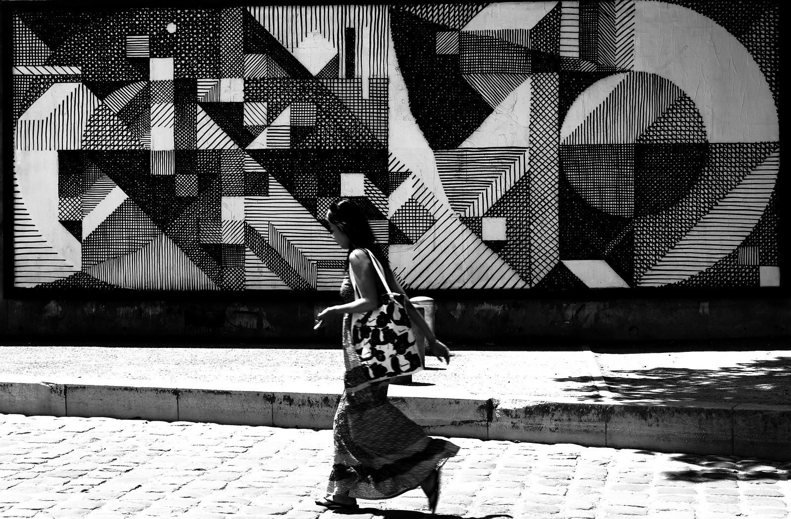 bílý, Černá, černobílý, ulice, městský, stín, stěna, silnice, fotografování, infrastruktura, UMĚNÍ, Street View, malovat, litovat, noiretblanc, blackandwithe, photoderue, urbanarte, paris13, photopascalcolin, Černý a bílý, monochromatické fotografování, Quaisdesein, Peintureurbaine, visual arts