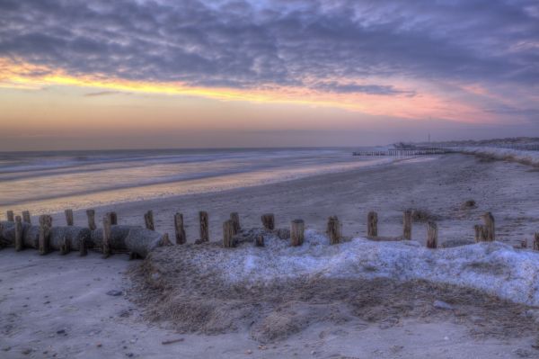 sunlight, landscape, sunset, sea, shore, sand