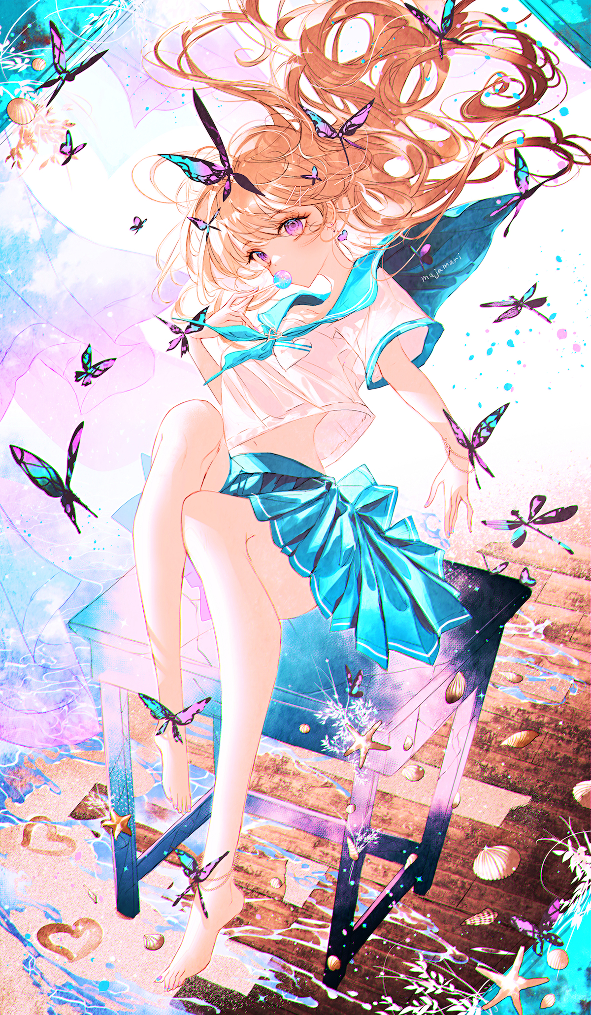 anime, anime tytöt, Pixiv