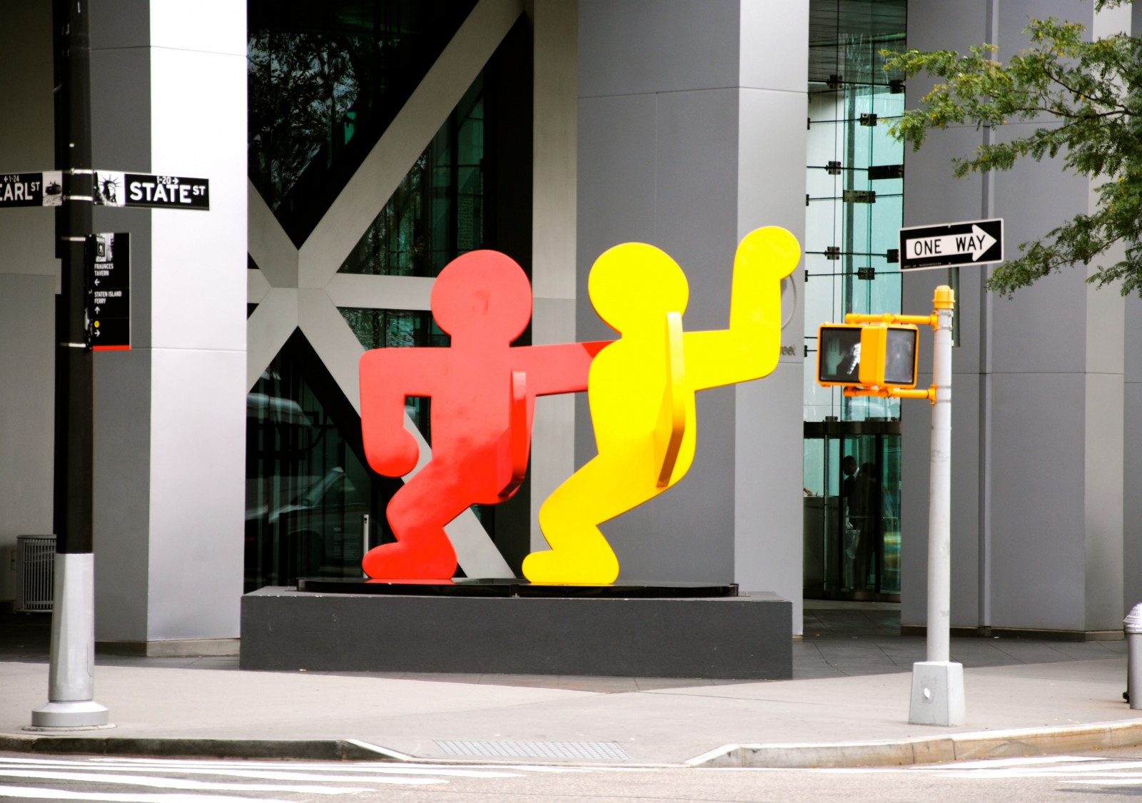 stěna, Vzhled interiéru, UMĚNÍ, newyork, manhttan, baterypark, 24statestreet, reklamní, moderní umění, zobrazovací jednotka, signage, výkladní skříň