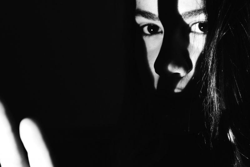 Černá, tvář, Černý a bílý, monochromatické fotografování, fotografování, krása