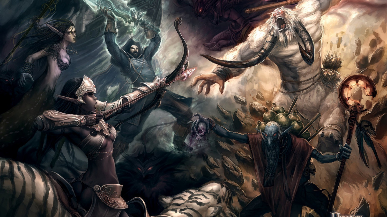 videohry, fantasy umění, fantasy dívky, válka, bitva, bojovník, Dota 2, Dota, bojování, oblouk, lukostřelec, komiks, mytologie, Snímek obrazovky, válečný magnát, počítač tapeta, fiktivní postava, pc hry, komiks