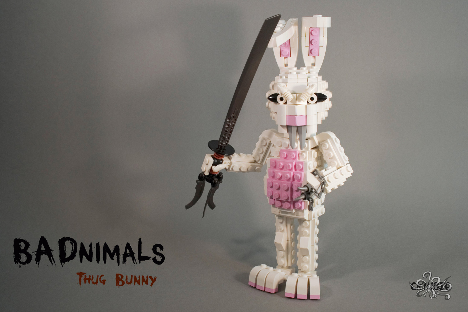 Králíček, zvíře, LEGO, meč, moc, brickbuild, 6kyubi6