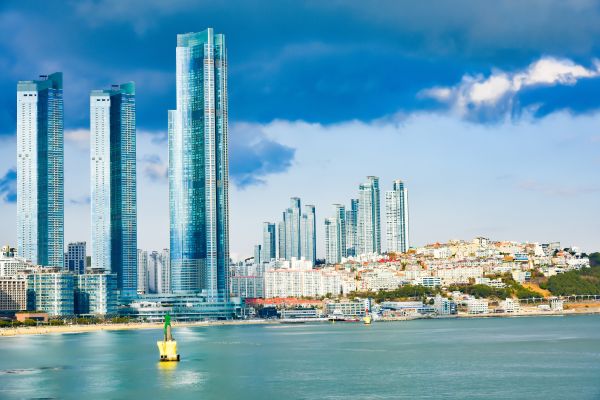 Busan,South Korea,building,sea foam,landscape,skyscraper