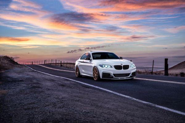 car, BMW, vehicle, sports car, road, driving