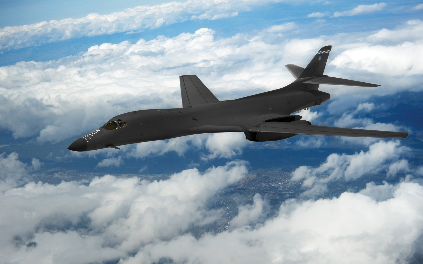 køretøj, skyer, fly, fly, militærfly, Rockwell B 1 Lancer, US Air Force, Bombefly, luftvåben, strategisk bombefly, Flyvningen, luftfart, vinge, flyselskab, atmosfære af jord, jagerfly, passagerfly, jetfly, narrow body
