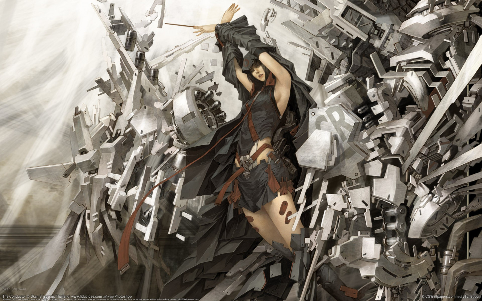 futuristisk, KUNST, skrot