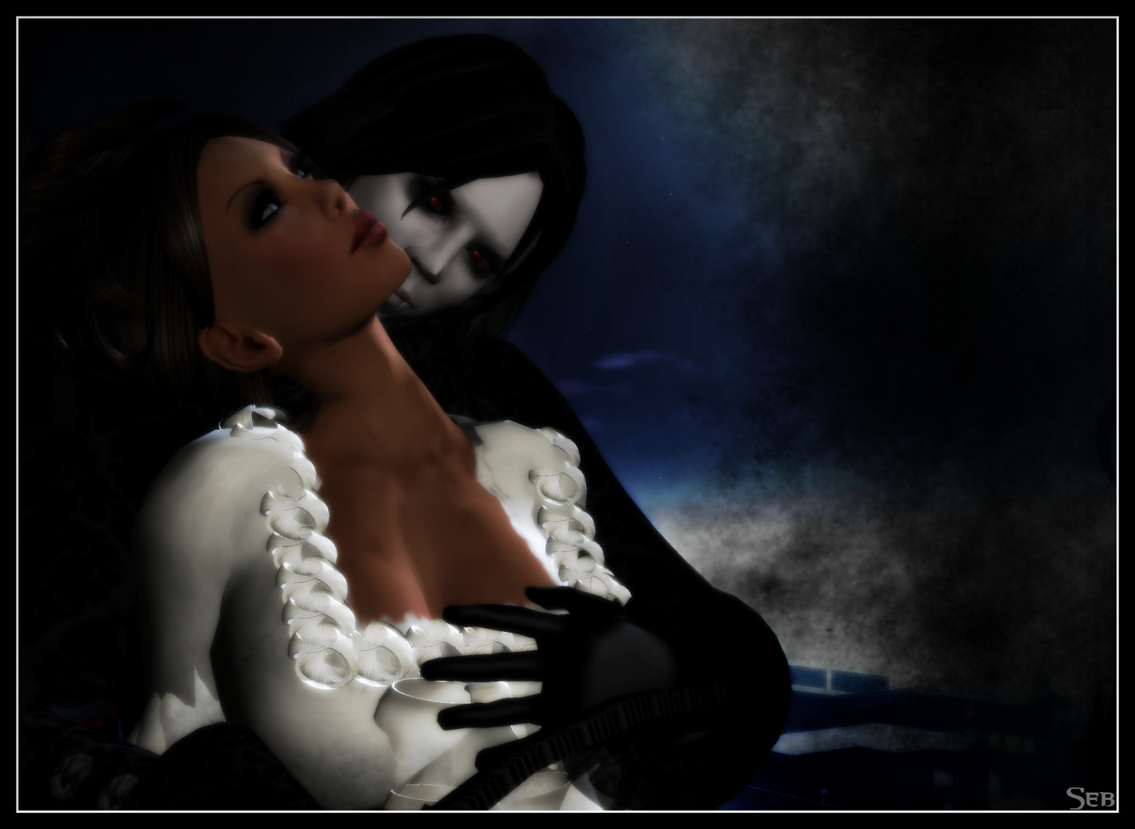 mørk, GIMP, SL, andet liv, virtualworld, billede, rp, skærmbillede, vampyr, computer tapet, albumcover, sebcaenulysses, joyfellini