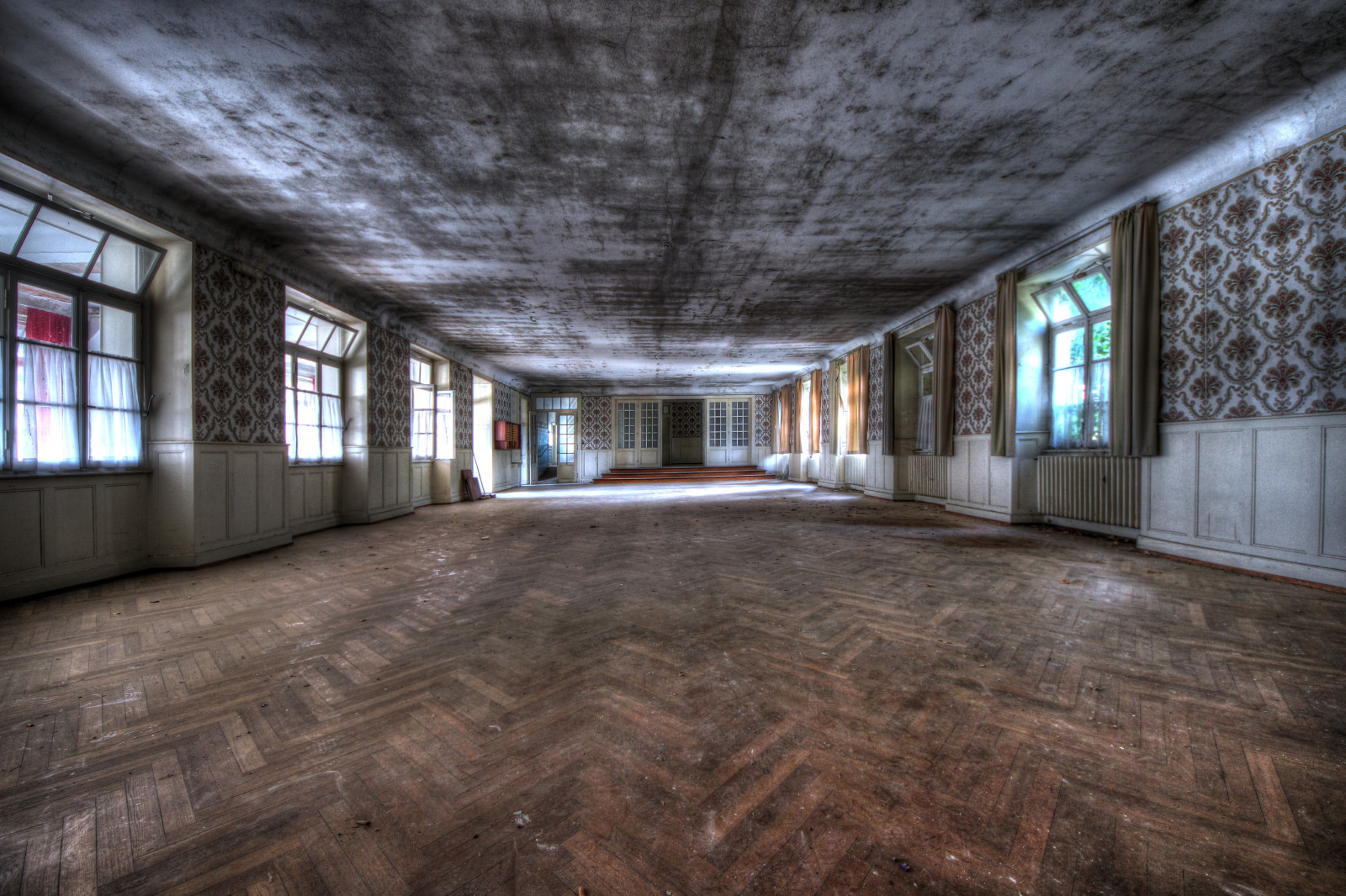 Saal, salle, hal, Urbex, by-, udforskning, urbanexploration, urbanrequiem, Elsass, verlaten, verlassen, Faret vild, gammel, henfald, forladte, HDR, 600d, 816, sigma, abandonn, forladt, clinique, kilder, cliniquedessources, klinik, klinik