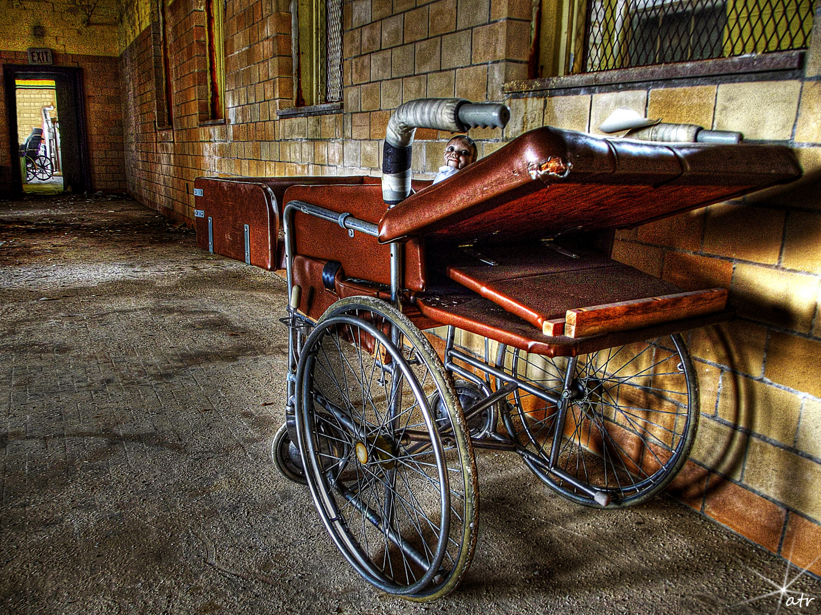 jízdní kolo, městský, zřícenina, opuštěný, vozidlo, dřevo, průzkum, urbex, centrální, Stát, azyl, mezi, bicycle accessory