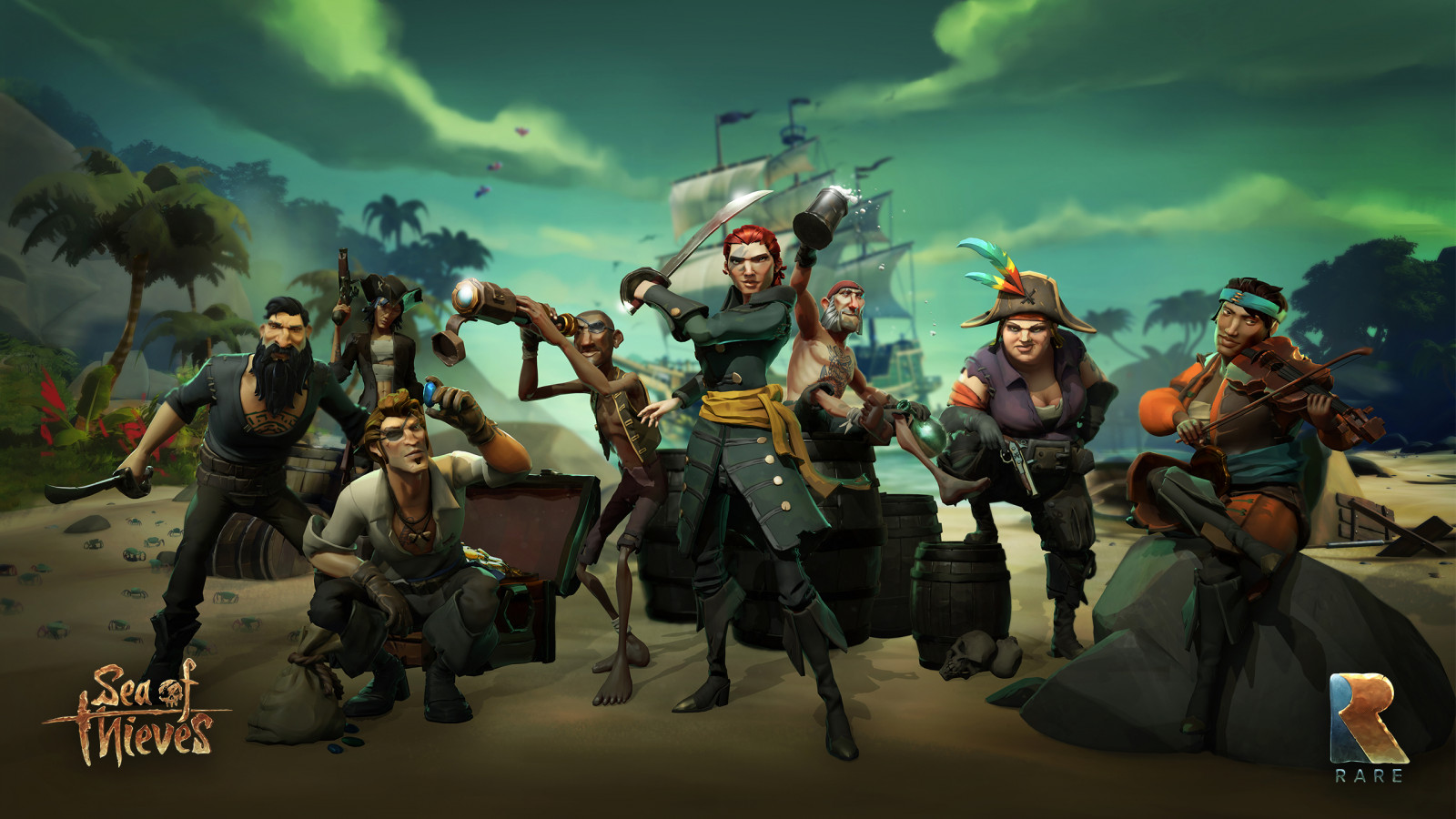 2560x1440 px, pirați, Sea of Thieves, navă, jocuri video
