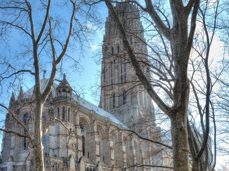 อาคาร,ต้นไม้,สถาปัตยกรรม,riversidechurch,ยอดแหลม,หอคอย