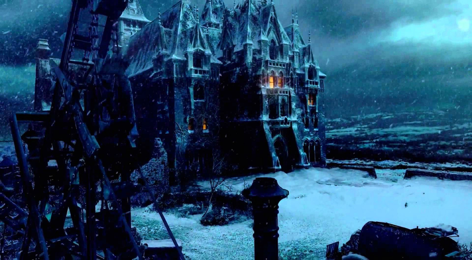 1920x1056 px, 1crimp, hrad, karmínový, darl, drama, fantazie, duch, gotický, předvečer Všech svatých, hrůza, vrchol, romantika, Nadpřirozený