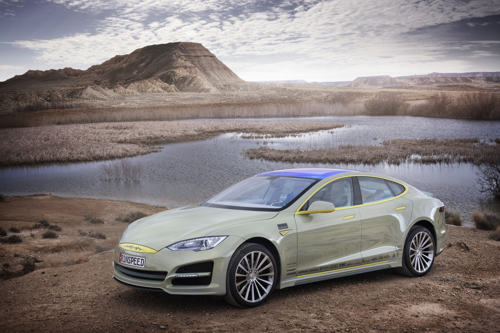 samochód, pojazd, samochód sportowy, 2015 r, Samochodem wyczynowym, Sedan, Netcarshow, Netcar, Obrazy samochodów, Zdjęcie samochodu, koło, Rinspeed, Koncepcja Xchang E, Tesla, Pojazd lądowy, Projekt motoryzacyjny, Producent samochodów, Luksusowy pojazd, Samochód wykonawczy