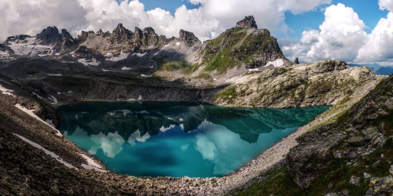 Příroda, voda, hora, odraz, horských reliéf, ledovcové jezero Příroda, voda, hora, odraz, horských reliéf, ledovcové jezero