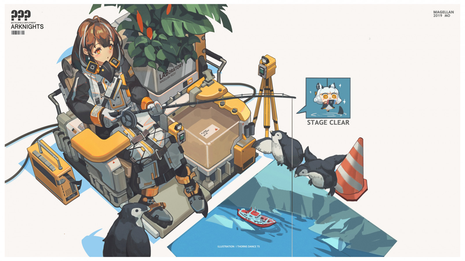 anime, fete anime, t5, Arknights, Magallan Arknights, pinguini