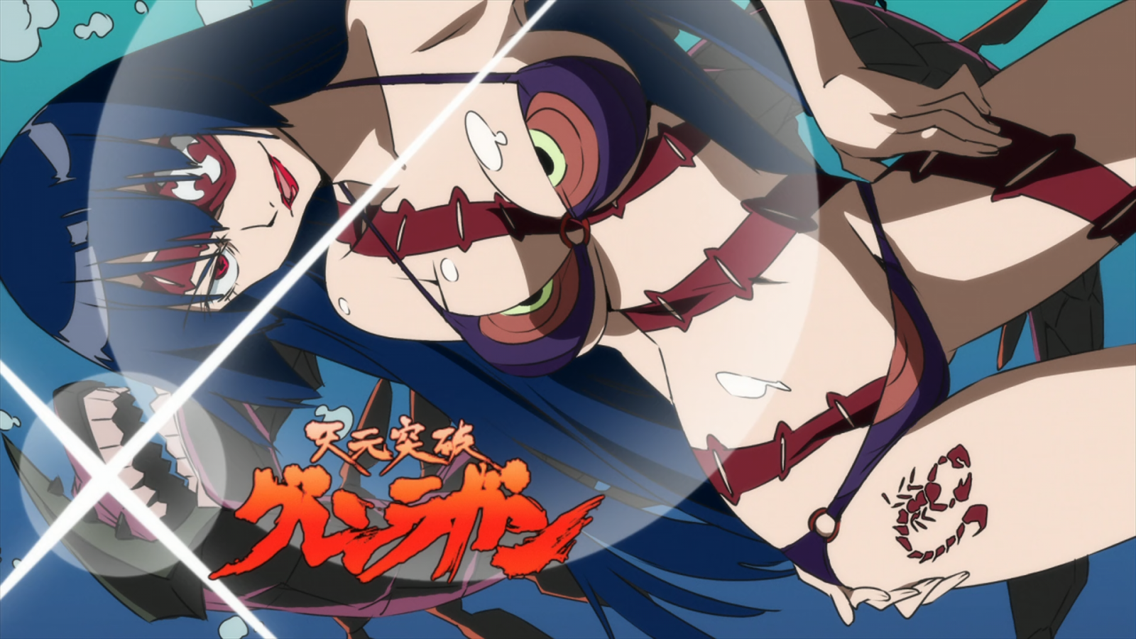 Wallpaper : Tengen Toppa Gurren Lagann, screen shot, big boobs, panties,  red lipstick, anime girls, cleavage 1920x1080 - ultraheavybeat1984 -  1382459 - HD Wallpapers - WallHere