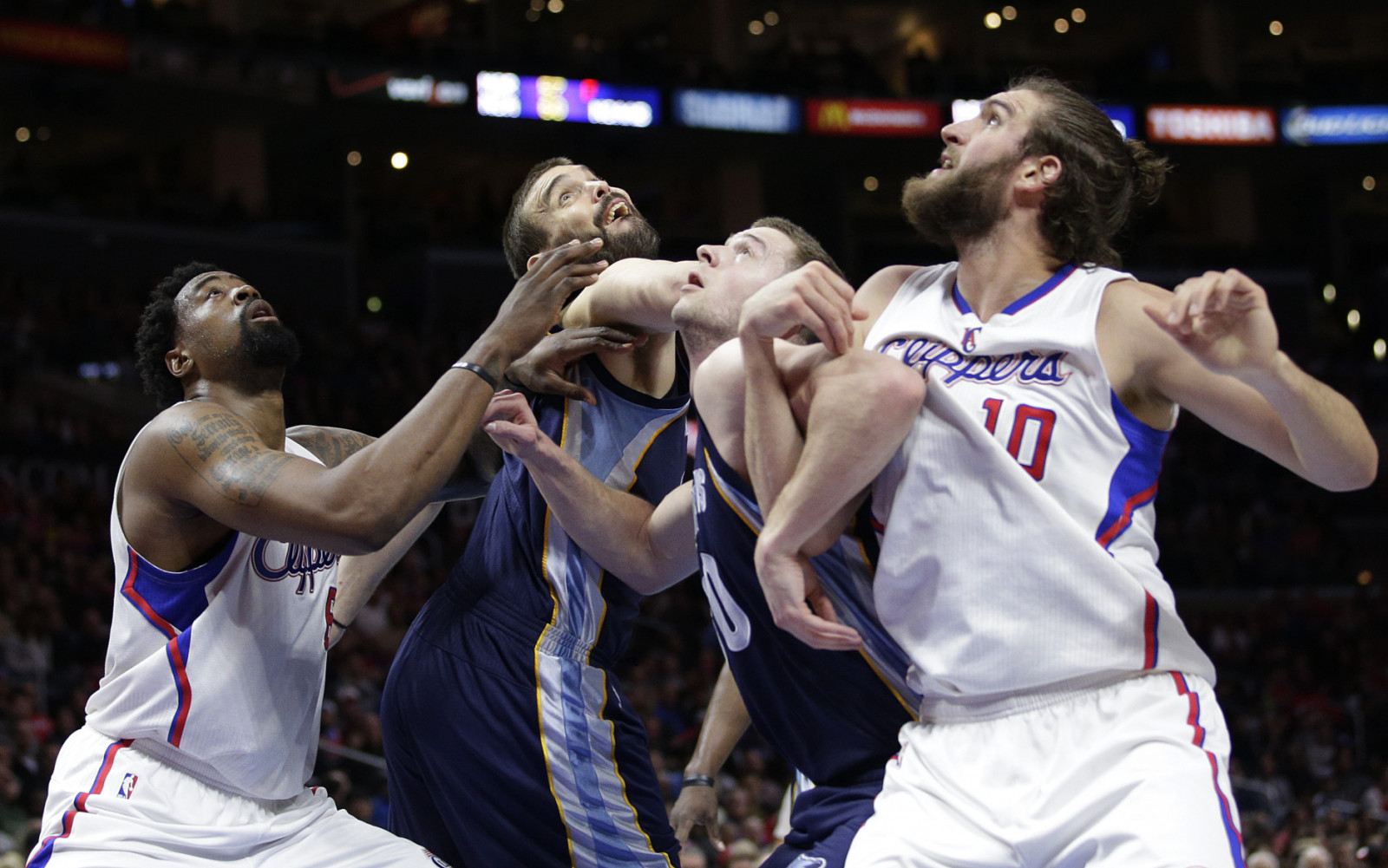 sport, basketball, Los Angeles Clippers, Slam dunk, konkurrence begivenhed, basketballspiller, bold spil, holdsport, basketball flytter, Memphis Grizzlies