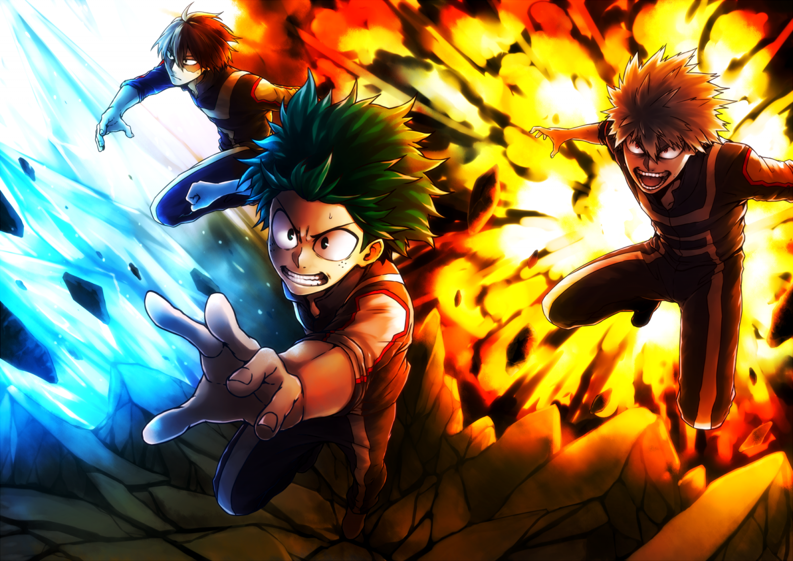 anime, i fumetti, mitologia, Boku no Eroe Academia, immagine dello schermo, sfondo del computer, fumetto