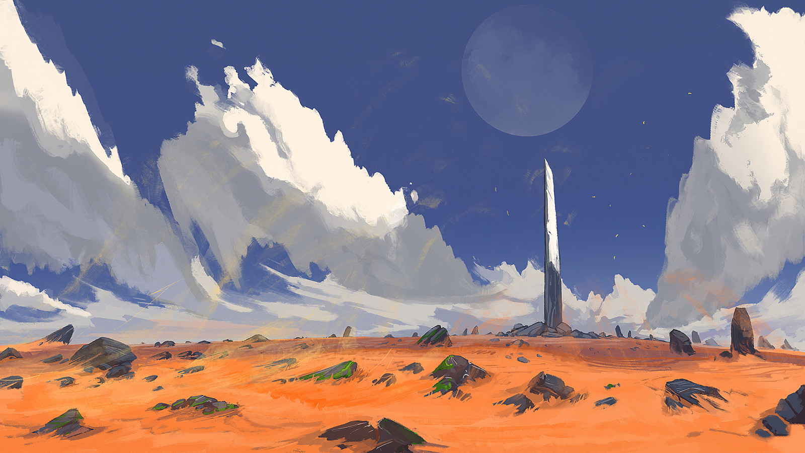 digitální, digitální umění, krajina, Příroda, poušť
