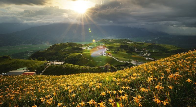slunečnímu záření, krajina, kopec, Příroda, tráva, jezero slunečnímu záření, krajina, kopec, Příroda, tráva, jezero