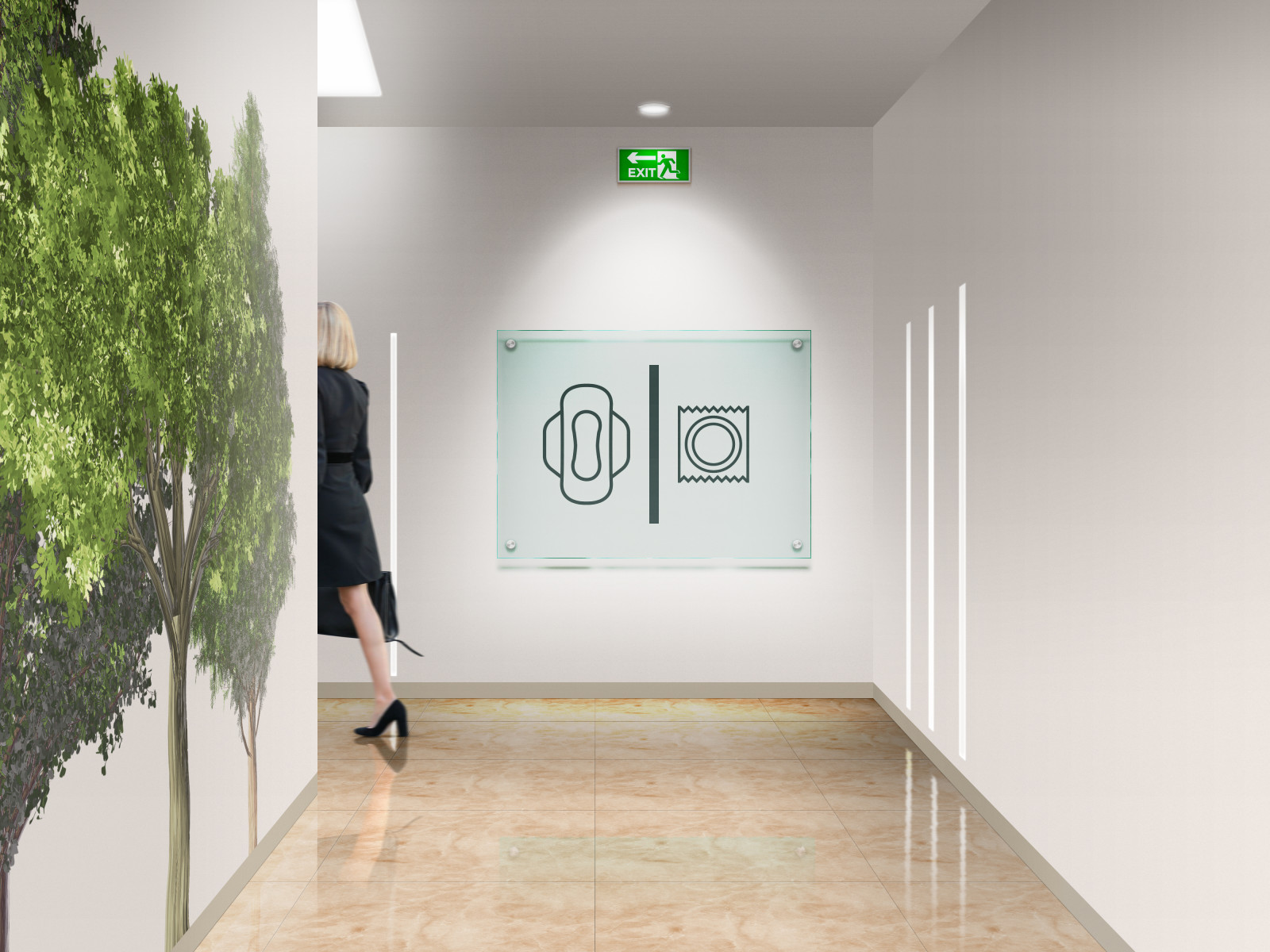 public restroom, znaky