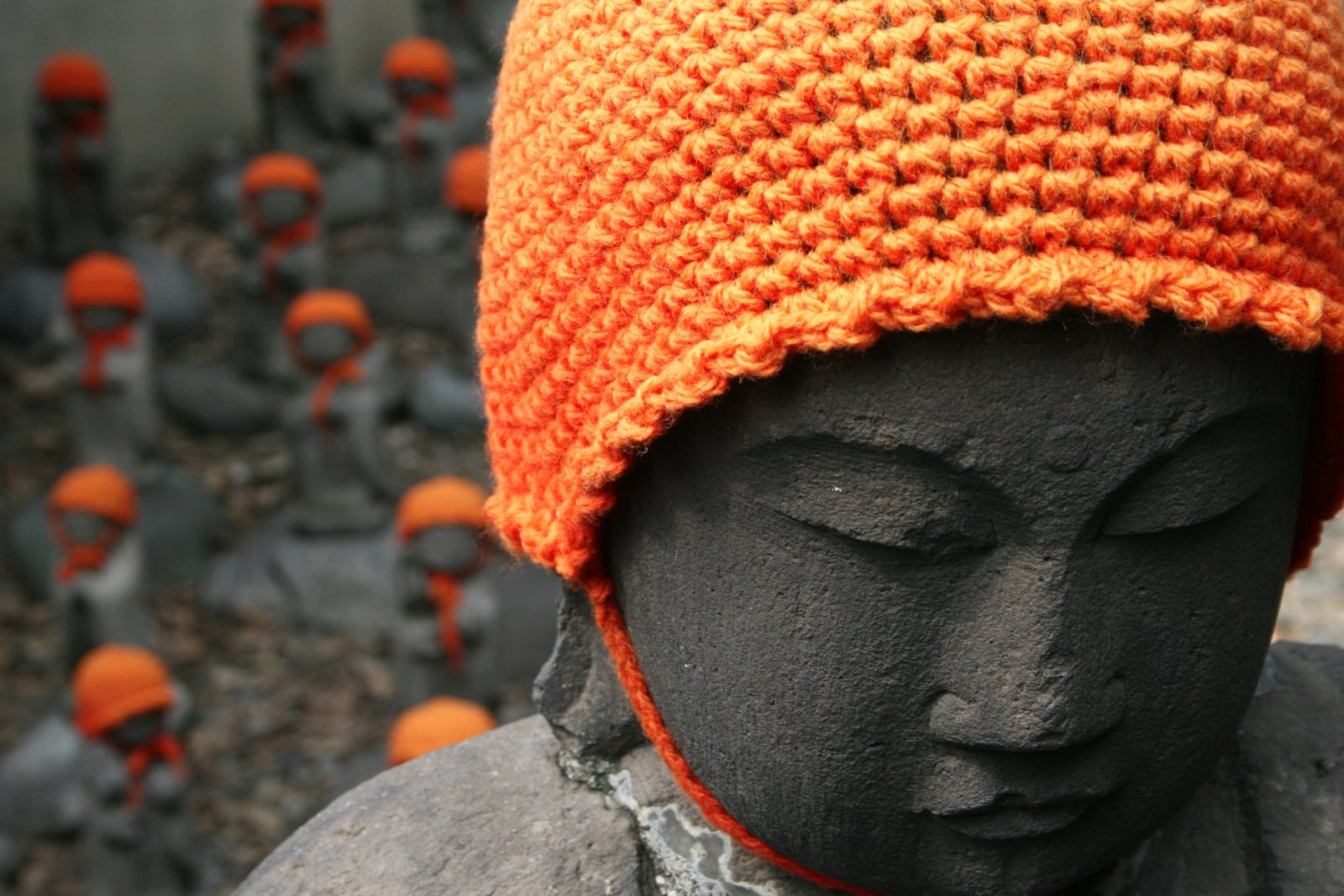 cestovat, oranžový, socha, Japonsko, Kánon, asijský, japonský, Šedá, Tokio, svatyně, Asie, Buddha, buddhistické, šedá, Buddhismus, osamělá planeta, Odvolat, Meguro, Jizo, rozjímání, 30d, hcallaway, xthylacine, platinumheartaward