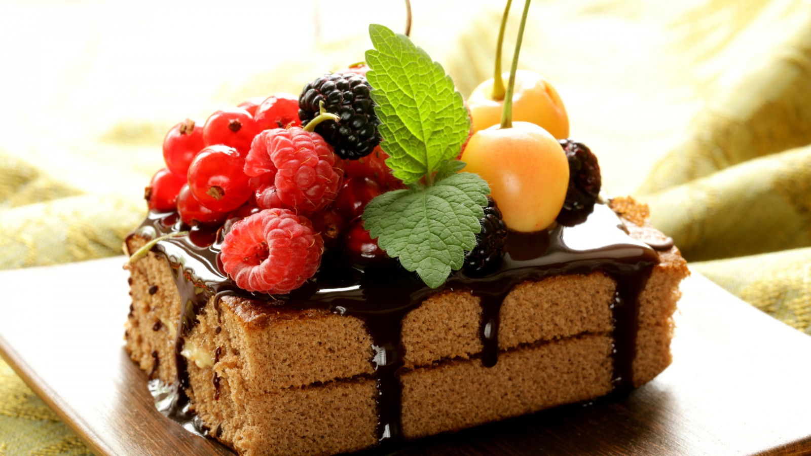 3840x2160 px, pastel, chocolate, comida, Fruta