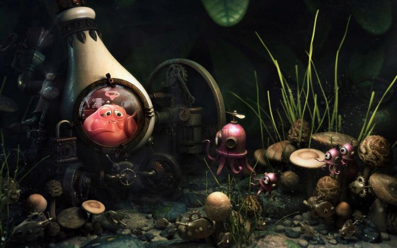 1920x1200 px, stvoření, digitální umění, fantasy umění, moře, robot 1920x1200 px, stvoření, digitální umění, fantasy umění, moře, robot