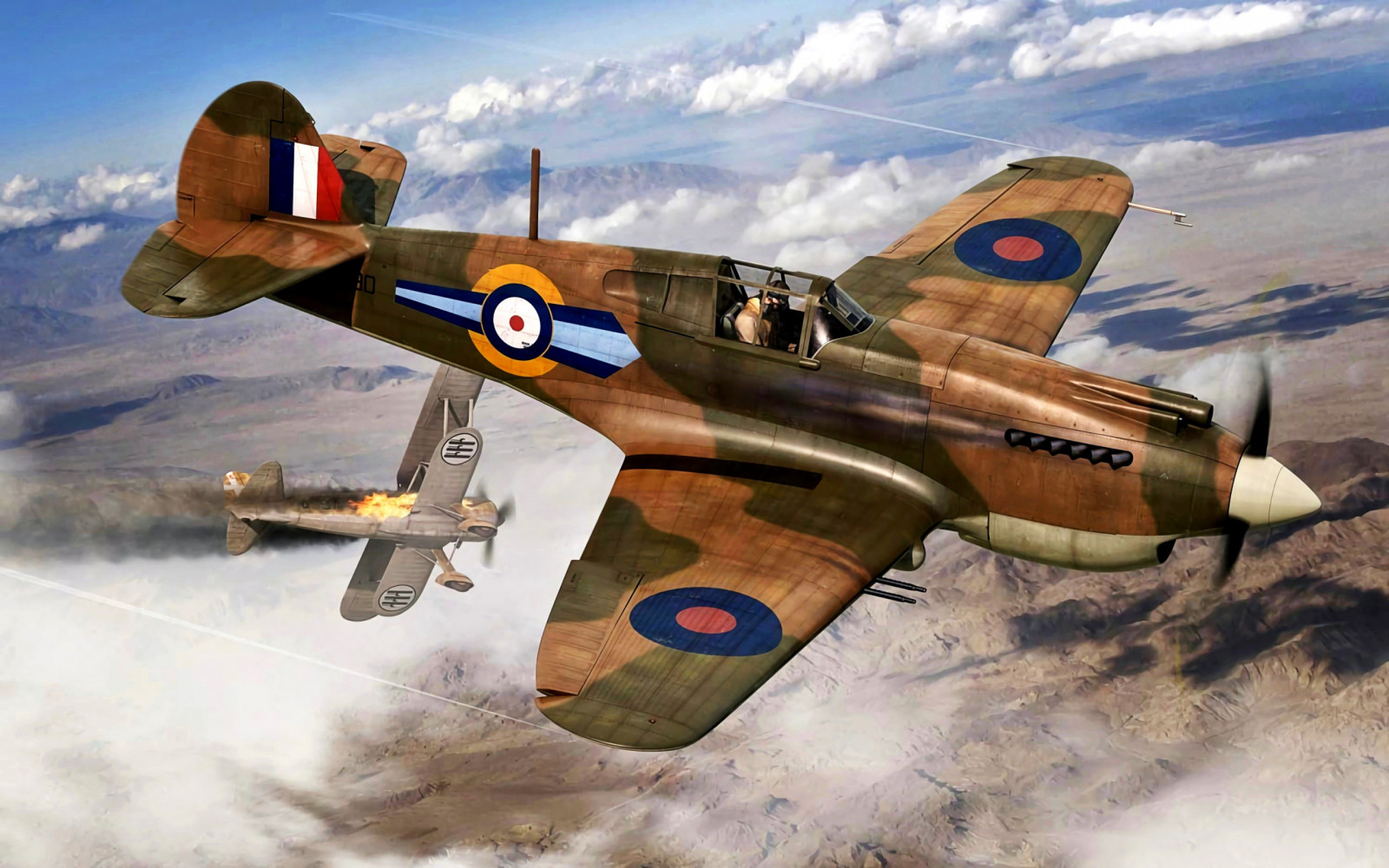 Wallpaper : World War II, aircraft, airplane, Curtiss P 40 Warhawk, war ...