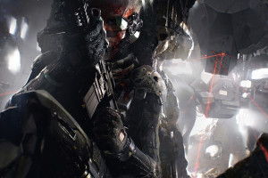 futuristic CGI science fiction mech gun Terminator war weapon machine gun laser screenshot special effects pc game