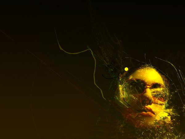 face,women with glasses,digital art,simple background,night,abstract