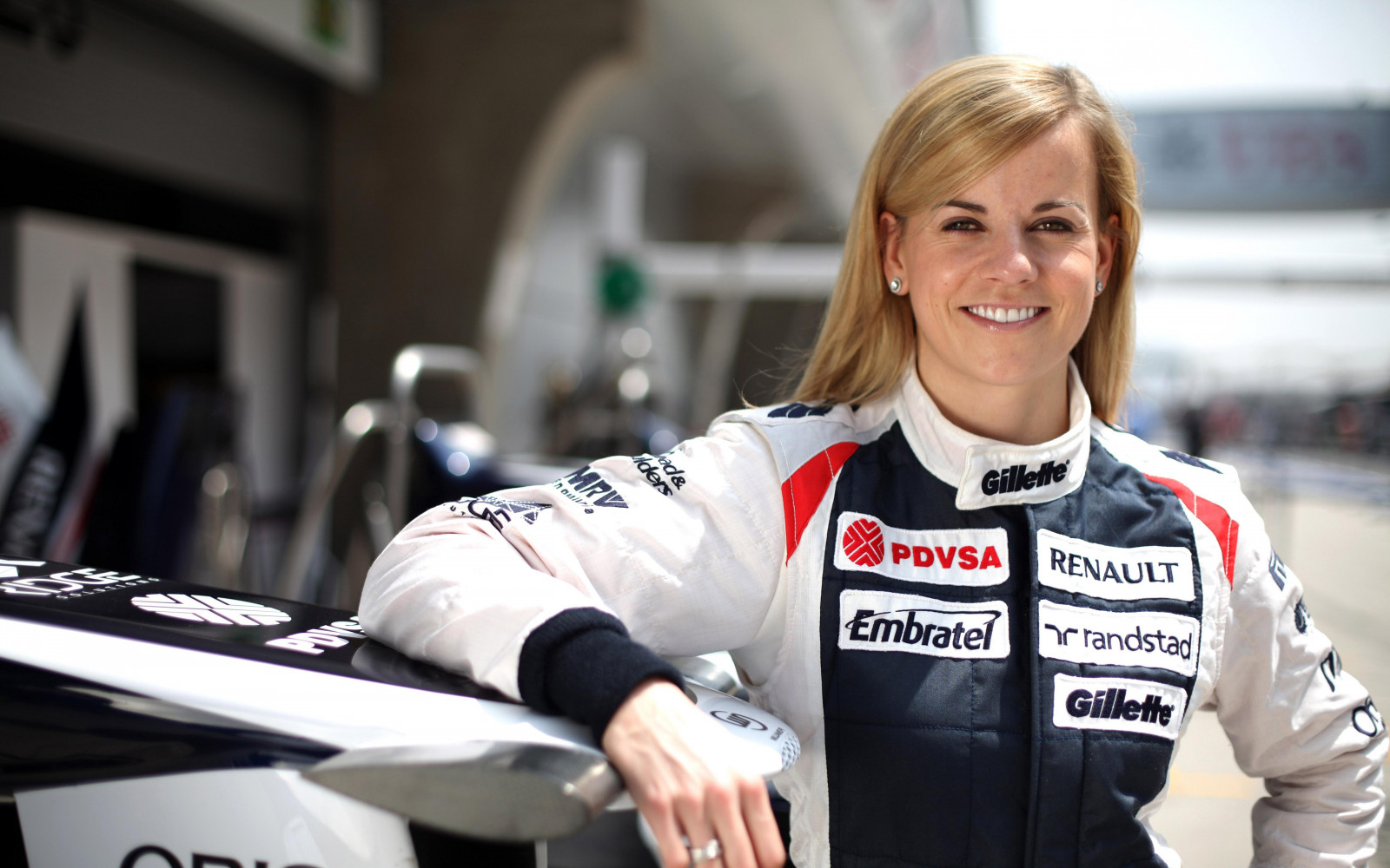 gli sport, donne, bionda, auto, veicolo, sorridente, autista, da corsa, Renault, PDVSA, Susie Wolff, gara, motorsport, marca di automobile, pista, auto da corsa