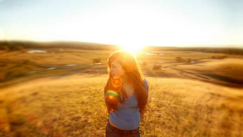 luz de sol, paisaje, mujer, mar, Mirando a otro lado, pelo largo luz de sol, paisaje, mujer, mar, Mirando a otro lado, pelo largo