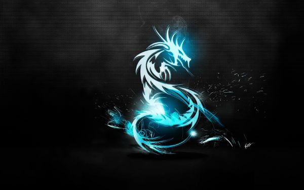illustration,blue,smoke,dragon,Kali Linux,backtrack