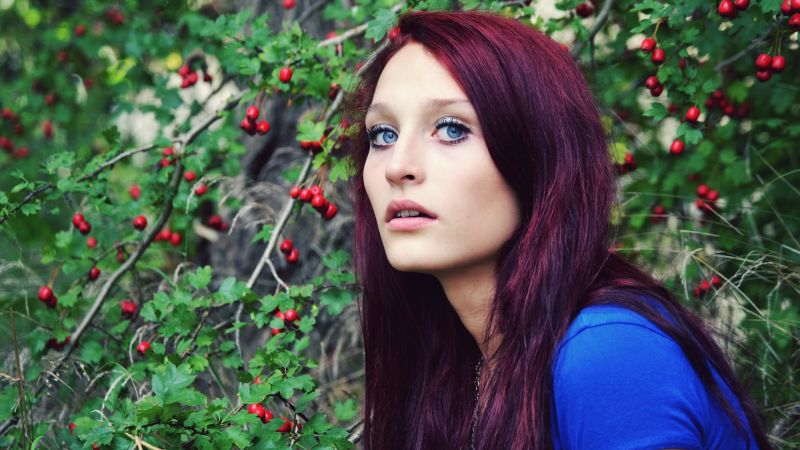 tvář, ženy venku, ženy, model, portrét, obarvené vlasy tvář, ženy venku, ženy, model, portrét, obarvené vlasy