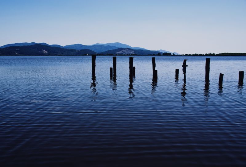 odraz, moře, nebe, voda, tělo z vody, uklidnit