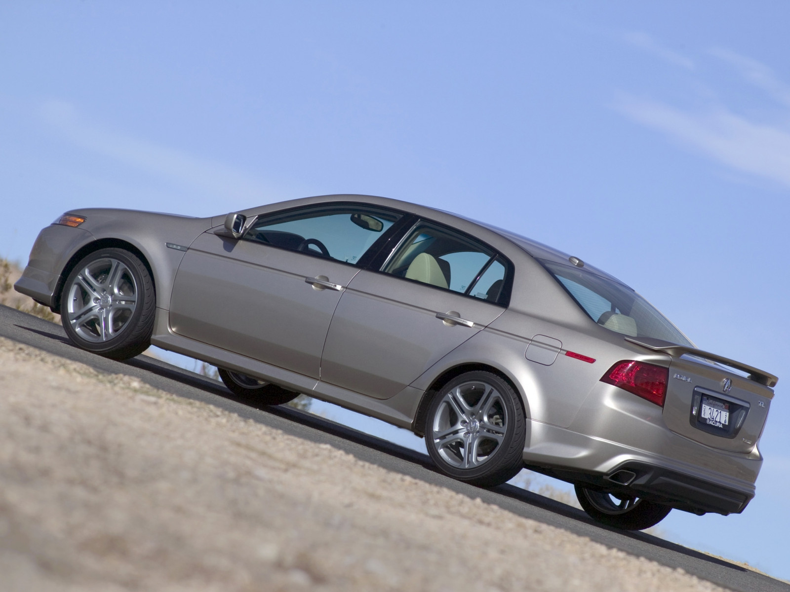 Wallpaper sky, side view, sports car, asphalt, Sedan, acura, TL, 2004