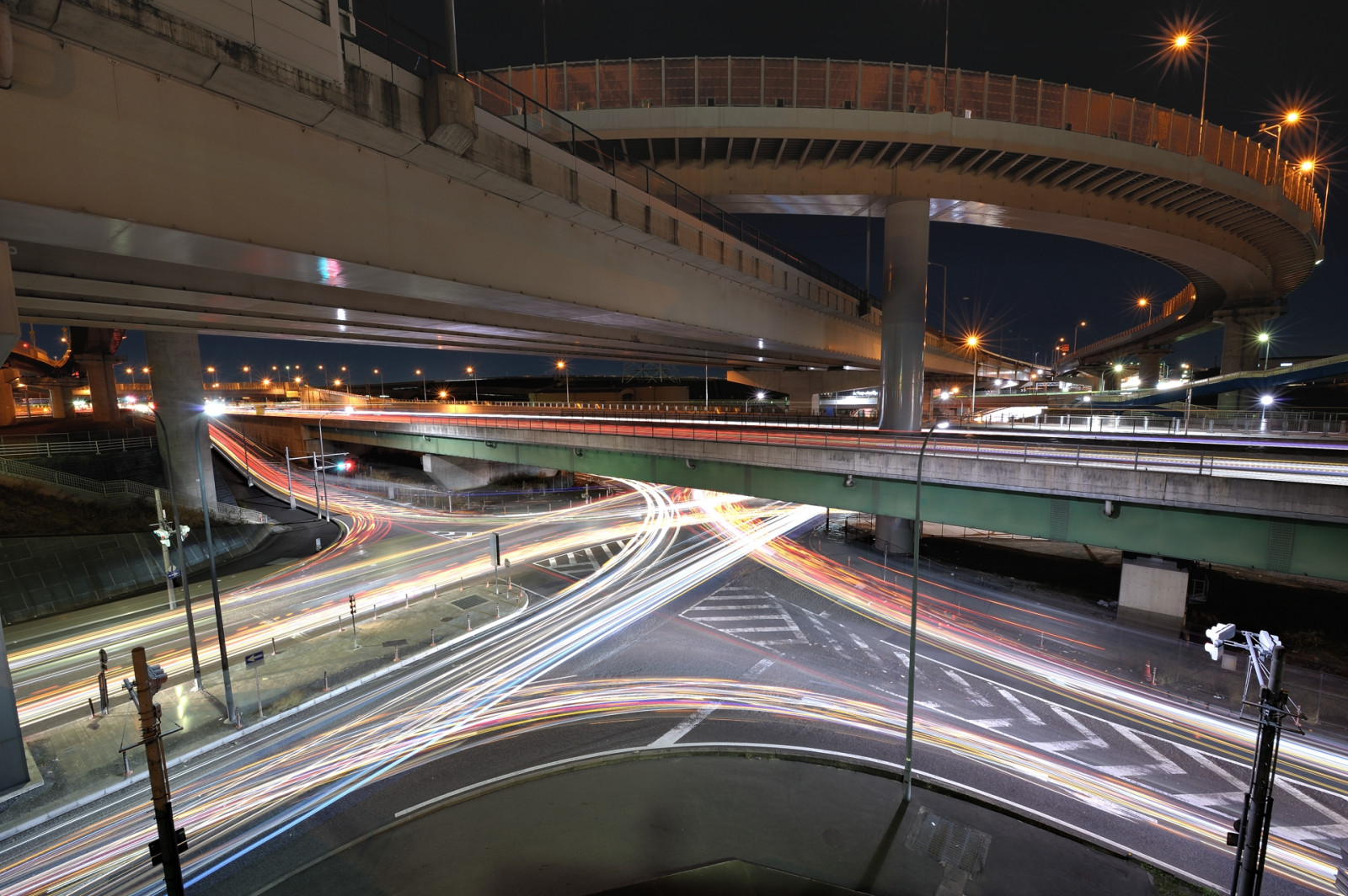 longexposure, Japonsko, ic, slabé světlo, Dálnice, Asie, přechod, spojení, Dálnice, noční výhled, nightphoto, dálnice, Aichi, po setmění, vyměnit, lighttrail, lightstream, Jct, Localstreet, carlighttrail, Nightcityscape, Afsnikkor1424mmf28g