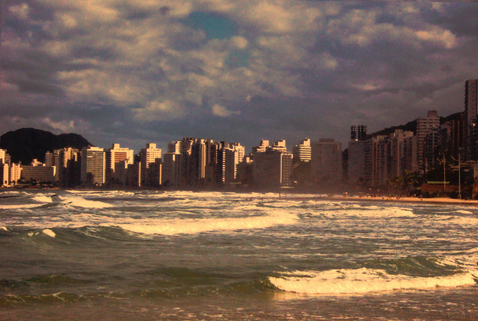 slunečnímu záření, krajina, západ slunce, moře, panoráma města, noc, nebe, pláž, svítání, panoráma, večer, ráno, pobřeží, horizont, panoráma, soumrak, Brazílie, 2012, UMĚNÍ, mrak, svítání, fotografie, přímořská krajina, mezník, thegalaxy, zapadající slunce, CS5, atmosférický jev, cleide, guaruj sp