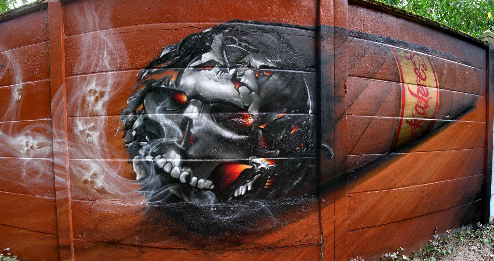 auto, vozidlo, lebka, grafiti, pouliční umění, doutníky, THC, kolo, jeřáb, tempo, FUM e, automobilového designu, motorové vozidlo, nok, kalees, MCT, Kalis, Sinke, Ra, cigare, UDN, bal, překážka, GRK, Noack, smoks