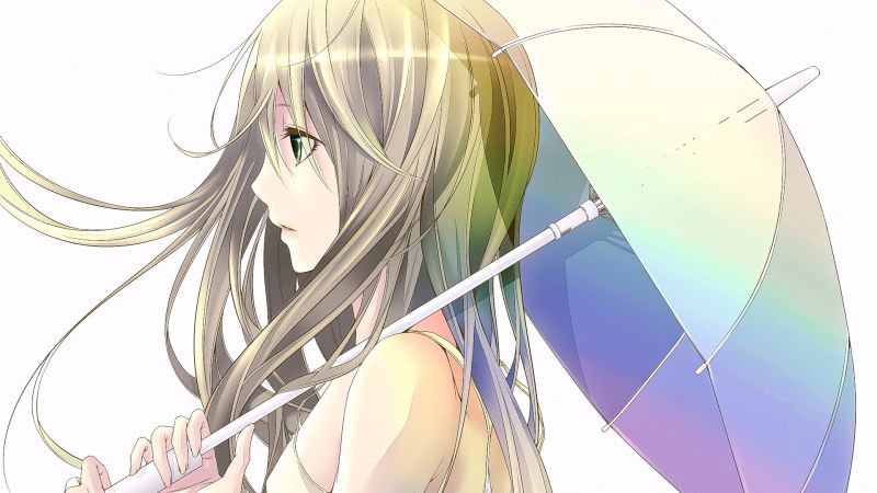 drawing, illustration, anime, anime girls, original characters, umbrella drawing, illustration, anime, anime girls, original characters, umbrella